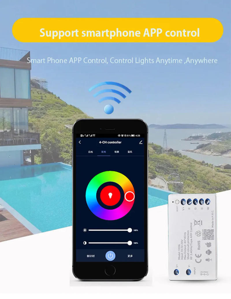 Description Picture 3 of item35W RGB Underwater Lights DC12V IP68 LED Swimming Pool Light 12W 18W 25W Mobile APP Control Pool Party Decoration Fountain Lamp