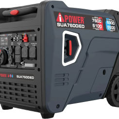 Portable Inverter Generator 7600W Dual Fuel Electric Start RV Ready EPA & CARB Compliant CO Sensor With Telescopic Handle