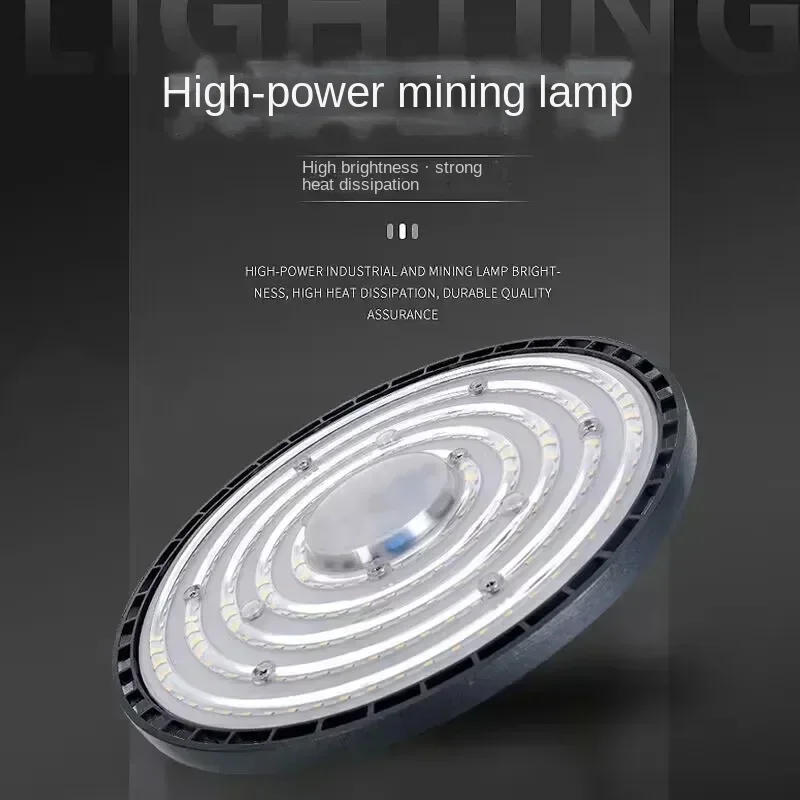 Description Picture 2 of itemWaterproof Commercial Industrial Market Warehouse Garage Workshop Garage Lamps Super Bright 100/150/200W UFO LED High Bay Lights