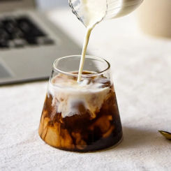 Mountain Shape Water Cup Heat-resistant Japanese Transparent Glass Cup Espresso Coffee Milk Breakfast Cup Glass Cups Drinkware
