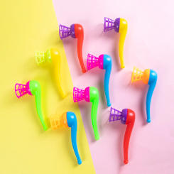 10pcs Fun Colorful Magic Blowing Pipe Floating Ball Game Props Kids Birthday Party Favors Keepsakes Carnival Gifts Supplies