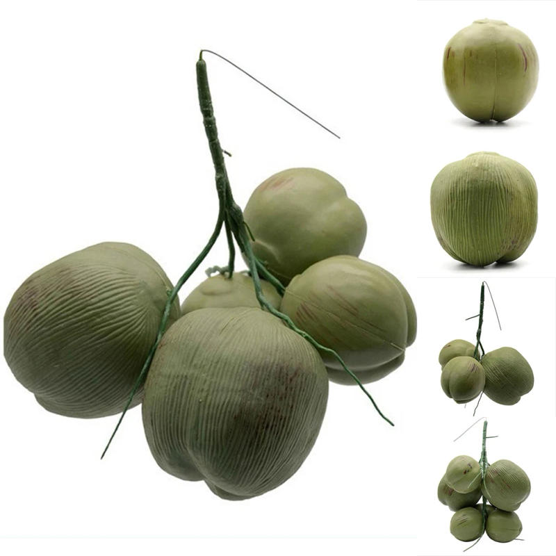 Description Picture 6 of itemFruit Ornament Artificial Coconuts Fake Coconuts Farmhouse Decorations Ornaments Simulated Coconuts Artificial Fruit Props
