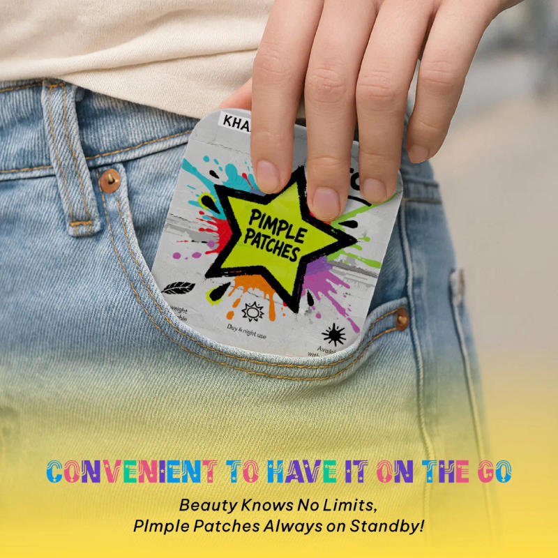 Description Picture 2 of item60pcs multi-color star acne patches come with a makeup mirror. Carry it with you at any time to touch up your makeup. Colorful s
