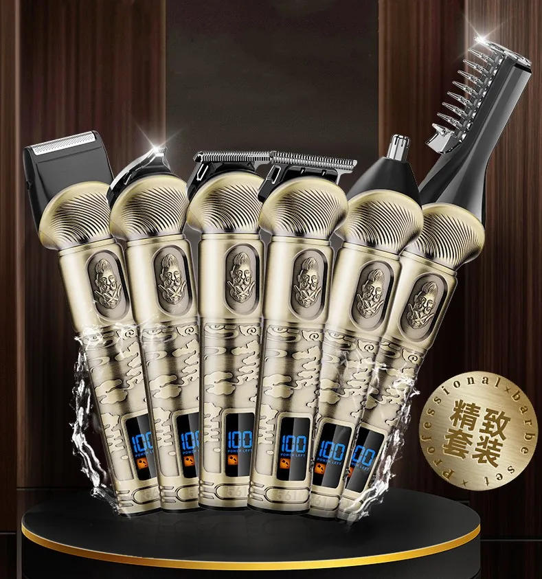 Description Picture 2 of itemResuxi 5618 New 6 in 1 Full Body Wash Hair Clipper Multifunctional Head Changing Electric Shaver Ear Nose Trimmer Set