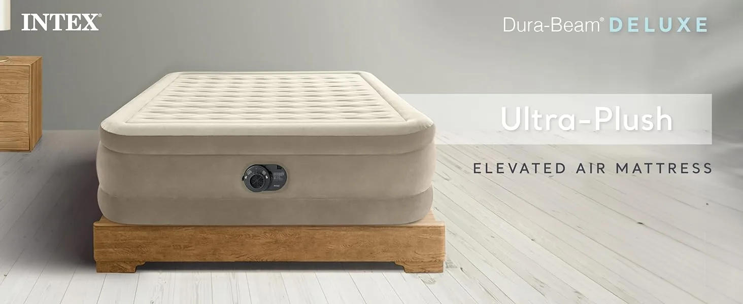 Description Picture 2 of item64425ED Dura-Beam Deluxe Ultra Plush Air Mattress: Fiber-Tech – Twin Size – Built-in Electric Pump – 18in Bed Height