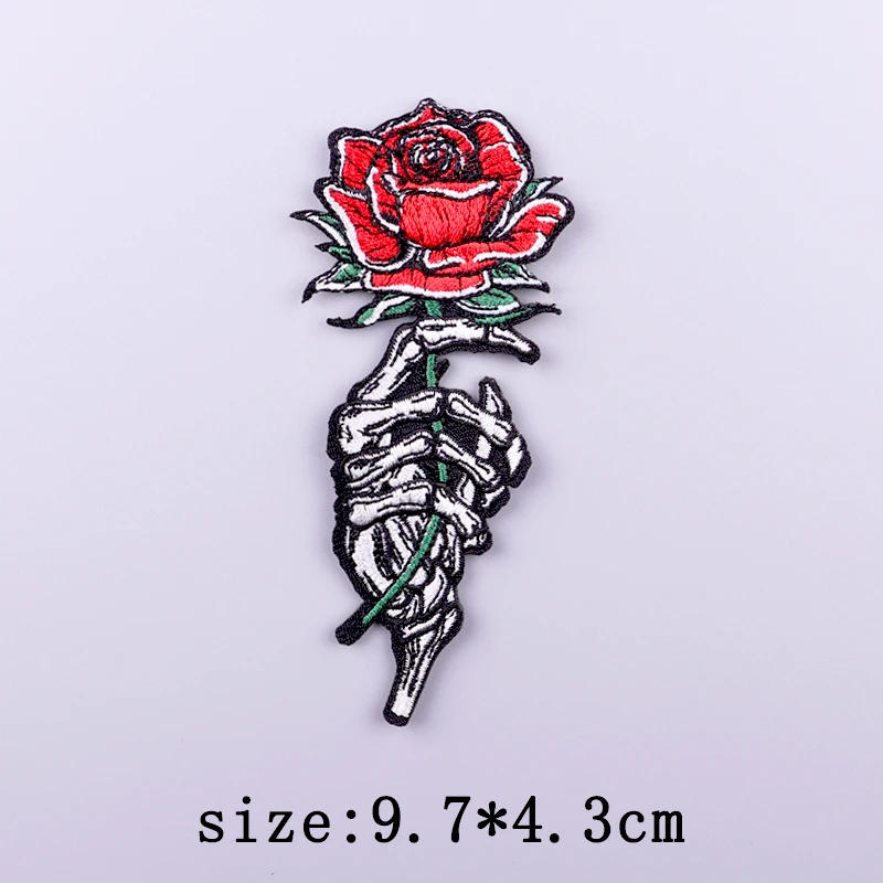 Description Picture 6 of itemHorror Patch Punk Skull Embroidery Patch Iron On Patches For Clothing Thermoadhesive Patches On Clothes Sewing/Fusible Applique