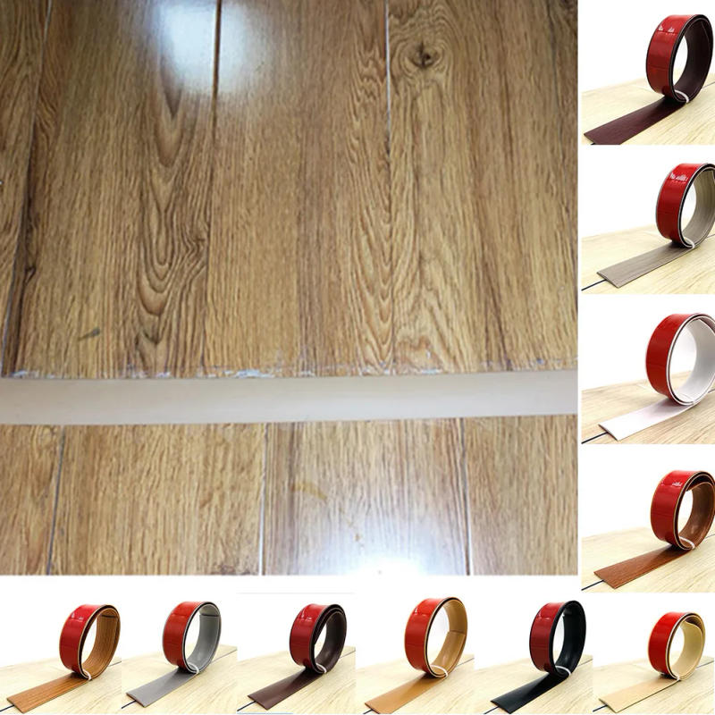 Description Picture 3 of item2M Self Adhesive PVC Flat Flooring Threshold Transition Strip Laminate Floor Door Divider Strip Decorative Line