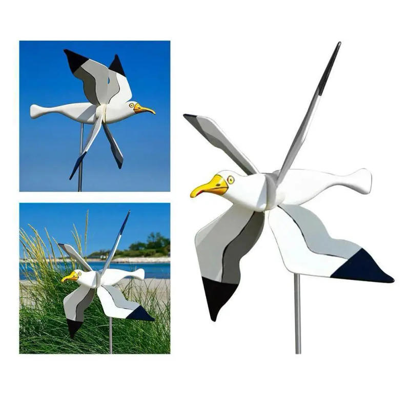 Description Picture 5 of itemSeagull Windmill Garden Decoration Pinwheels, Decorative Stakes, Wind Turners, Tires, Flying Bird Series