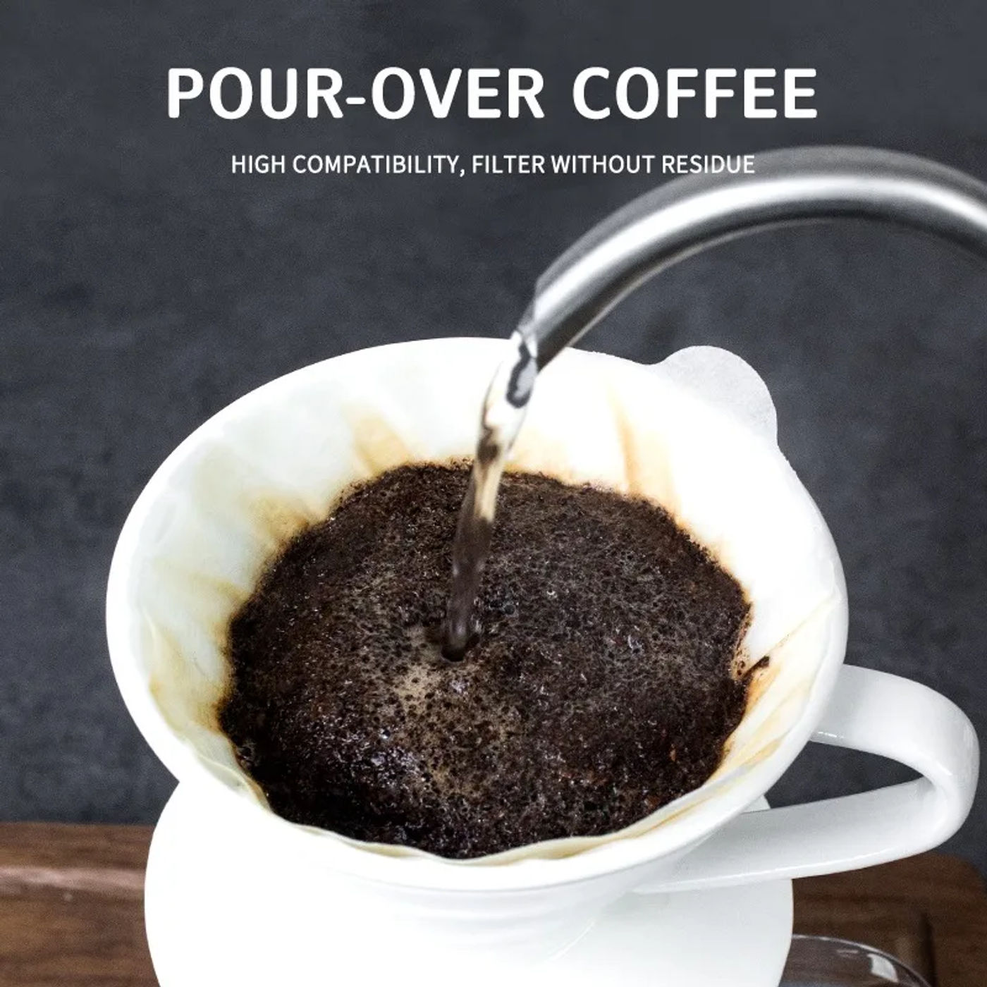 Description Picture 3 of itemDisposable Coffee   Filter Paper  Natural Bamboo Fibers 100pcs for Barista  Tool Coffee Brewing Drip Coffee Powder Filter Bag