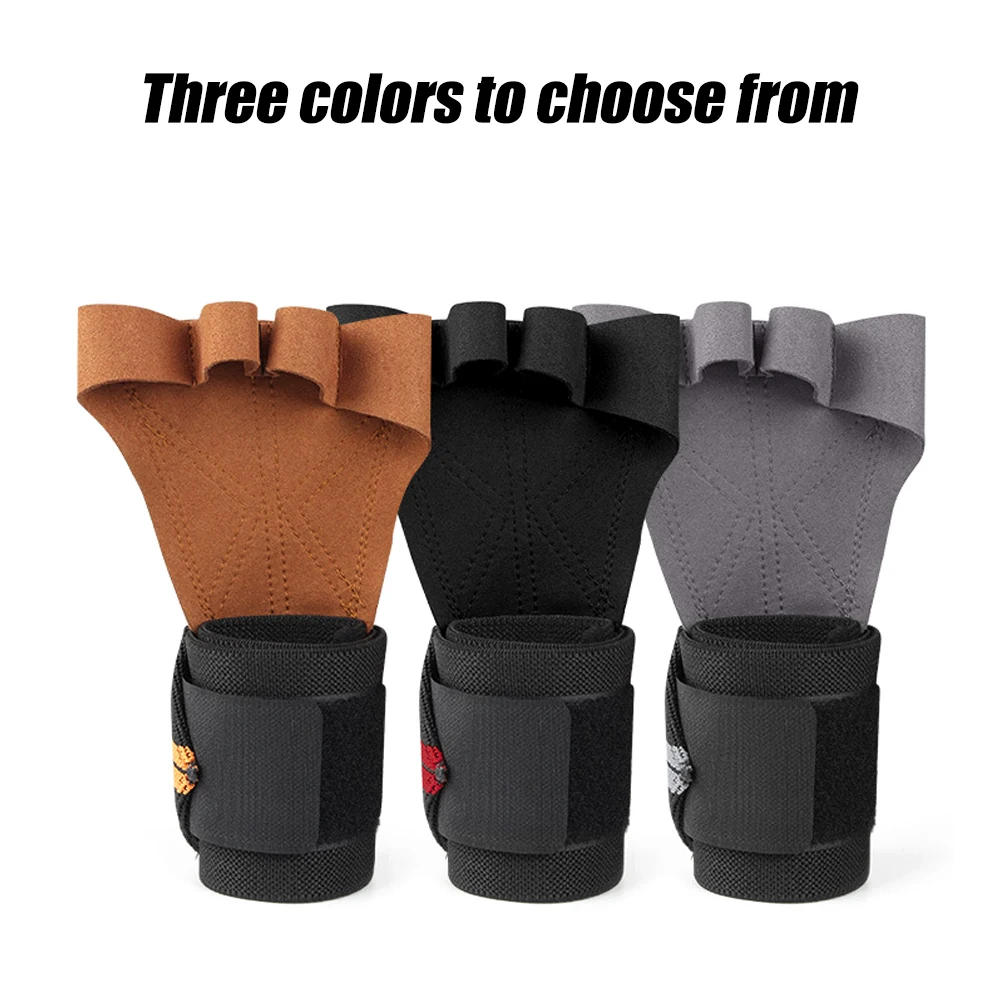 Description Picture 4 of item1Pair Gym Fitness Weight Lifting Gloves with Elastic Ventilated Wrist Wrap Support for Men Women Cross Training Bodybuilding