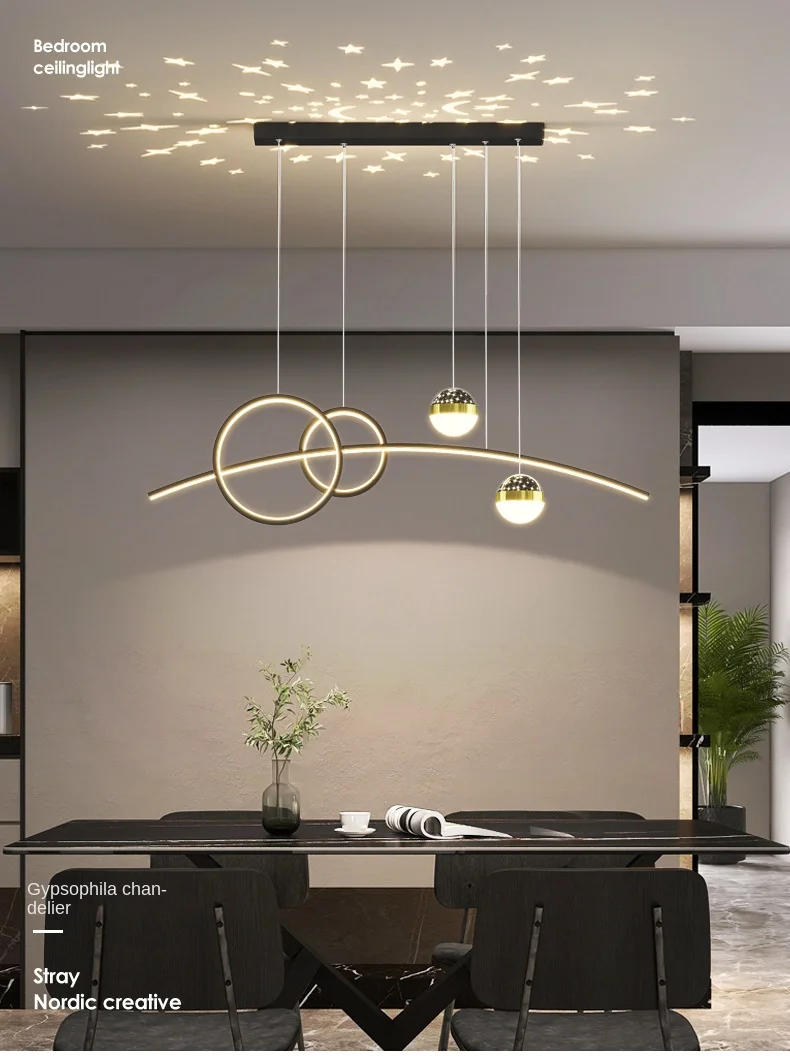 Description Picture 2 of itemRestaurant Pendant Lights, Modern and Minimalist Bar Lighting Fixtures Long Table Lights Creative Restaurant