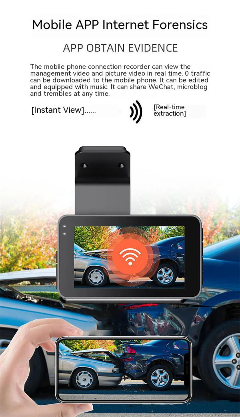 Description Picture 6 of itemCar Dash Cam Wifi USB 2 In 1 1080P 170 Degree Wide Angle Dash Camera DVR ADAS Dashcam Android DVR Auto Recorder Night Version