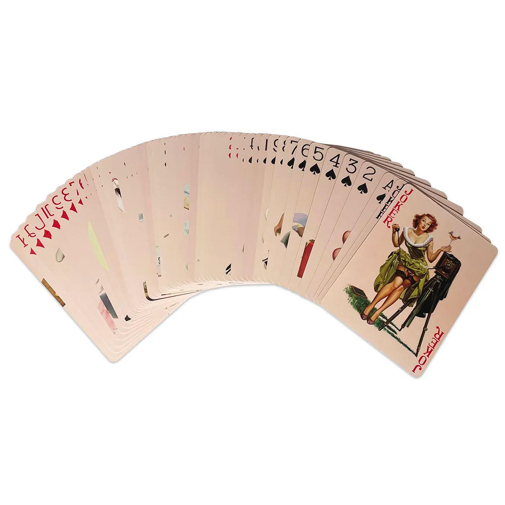 Description Picture 4 of itemBeautiful Cute Girls Collection Playing Cards Poker Deck 54 Cards All Different Vintage Retro Classic Pin Up Girls Card Games