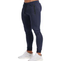 Ice Silk Slim Fit Side Zipper Pockets Men Sport Pants Drawstring Elastic Waist Gym Training Jogging Sweatpants Long Trousers