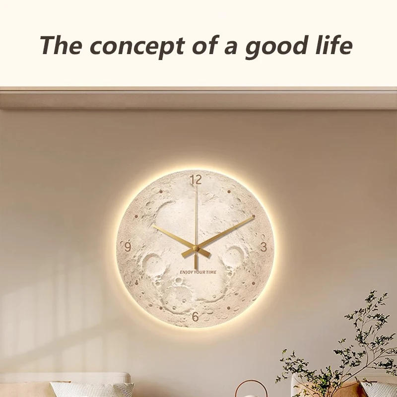 Description Picture 3 of itemLuminous Wall Clocks Modern Living Room Luxury 2025 Wall Clocks Nordic Decoration Clock Room Furniture Clock Rechargeable Decor