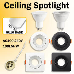 3W Angle Adjustable Energy Saving GU10 Ceiling Spotlights LED Downlight Rotating,5/10/20pcs ,AC220V 120V Indoor Lighting