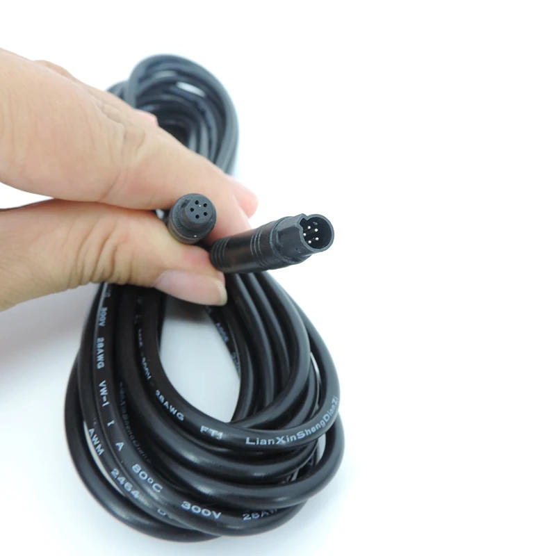 Description Picture 6 of item1m 2m 3m 5pin core Male to Female Cord Car Rear View vehicle DVR Camera Extension connector Cable cord HD Monitor Camera Wire