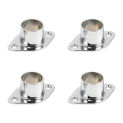 4pcs Curtain Polebrackets Closet Support Bracket Rod Socket Flange Set Wardrobe Rod End Supports for Closet Shower