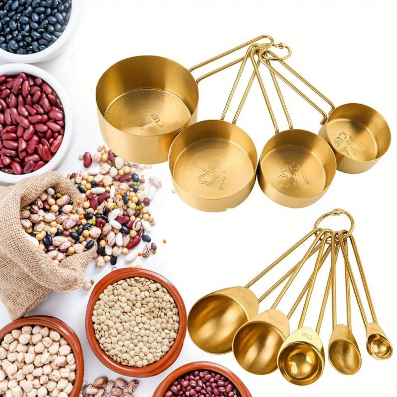 Description Picture 3 of itemKitchen Measuring Spoons Stainless Steel Stackable Cups Engraved Marking Ruler Cups for Measuring Dry and Liquid Ingredients