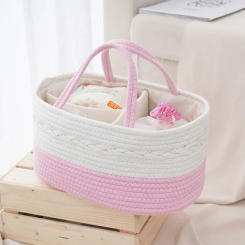 Baby Diaper Bottle Storage Basket Sectional Portable Storage Basket Outdoor Travel Stroller Carrying Bag Woven Storage Basket