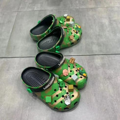 New bandai Cartoon anime Kawaii Children's Crocs shoes cute cos minecraft branded girl beach sandals student home slipper gift