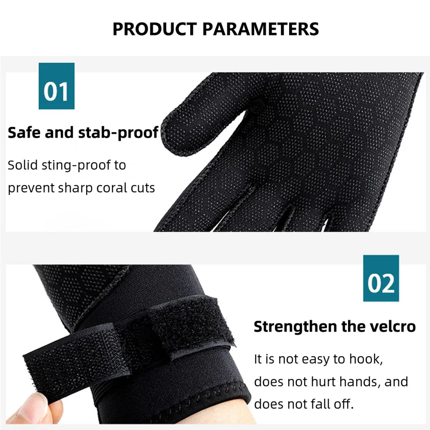 Description Picture 5 of itemDiving Gloves Surfing Wetsuit Gloves 3mm Neoprene Thermal Anti Slip Flexible For Spearfishing Swimming Rafting Kayaking Paddling