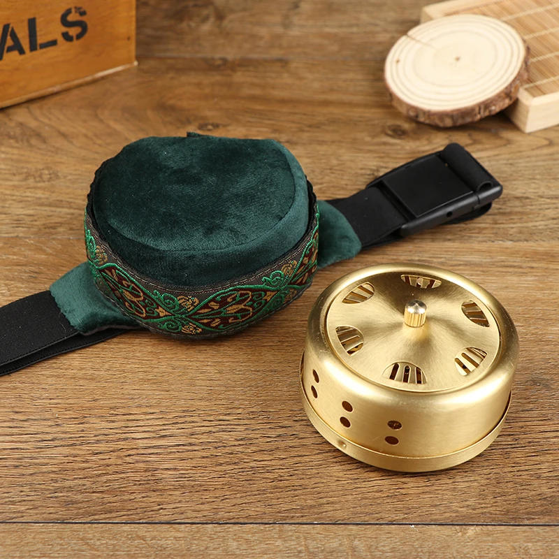 Description Picture 5 of itemBrass Copper Moxa Moxibustion Box Bag Burner Acupuncture Roller Stick Holde