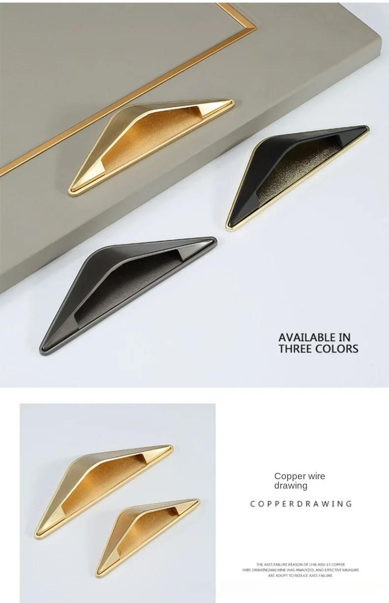 Description Picture 3 of itemBlack Wardrobe Drawer Handle Light Luxury Modern Minimalist Cabinet Door Handle Concealed Cabinet Door Handle Concealed Install