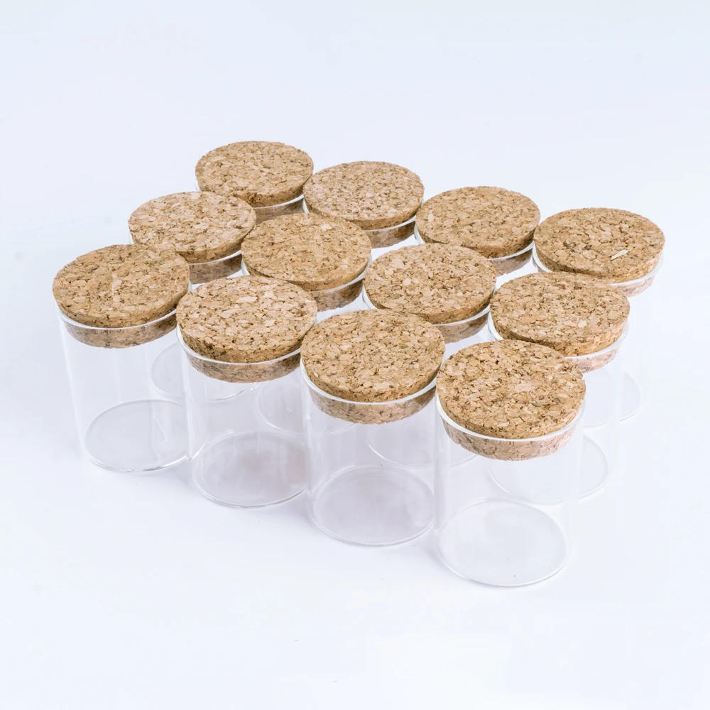 Description Picture 6 of item6pcs/Lot Glass Bottle 60*47mm 60ml Stopper Spicy Storage Corks Jar Small Vial Bottle Containers Glass Simple Spice Storage Jars