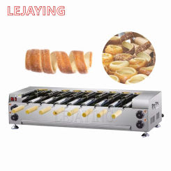 8 Roller 220V 110V Chimney Cake Oven Roll Grill Machine Stainless Steel Bread Roll Ice Cream Cone Kurtos Kalacs Waffle Maker