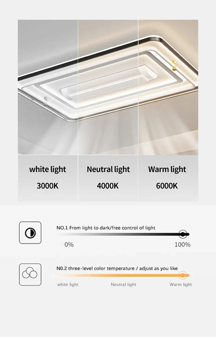 Description Picture 3 of itemUltrathin Bladeless Ceiling Fan with Light and Remote Control Minimalism Modern Fan Lighting Bedroom Living Room Led Ceiling Fan