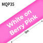 White on Berry Pink
