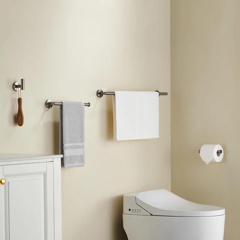 Description Picture 6 of itemBathroom Hardware Accessories Set Gun Gray Wall-mounted Stainless Steel Clothes Hook Toilet Paper Holder Towel Bar