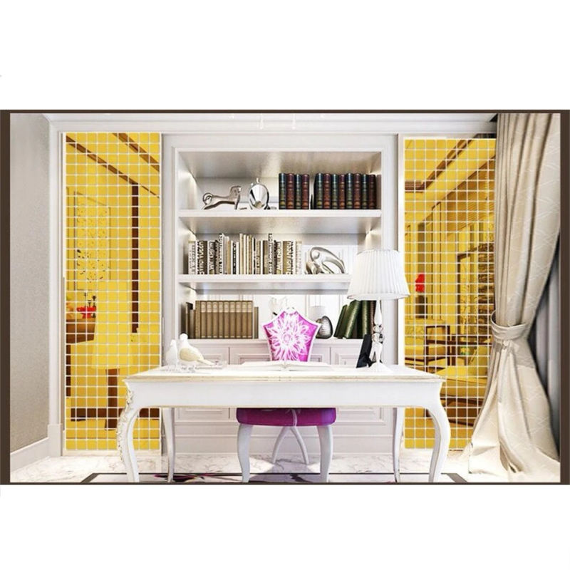 Description Picture 4 of item100PCS 10X10MM Glass Mirror Stickers Mini Mirrors DIY Disco Ball Glass Self-Adhesive Wall Stickers Party Home Decoration