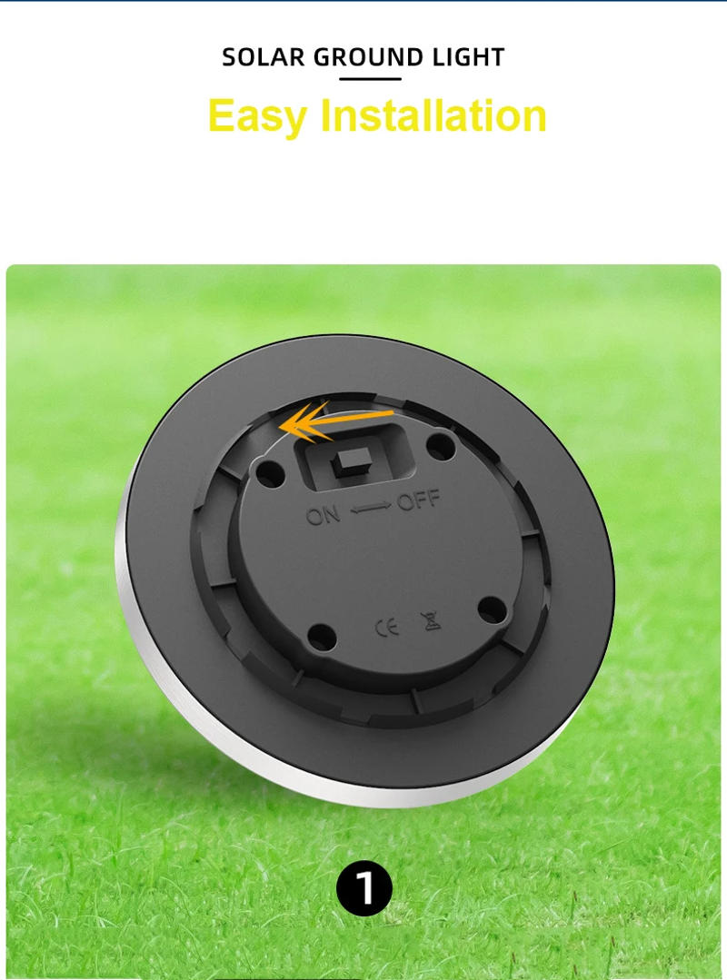 Description Picture 5 of item4PC Solar In-Ground Lights 8 Leds Garden Pathway Lamp Outdoor Waterproof IP65 Stainless Steel Underground Lighting For Garden