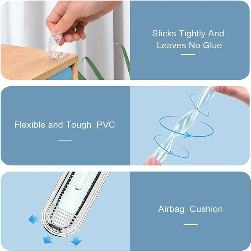 Description Picture 3 of item1 Sheet Self Adhesive Buffer Pads Silicone Door Stopper Cabinet Bumpers Wall Protector Furniture Refrigerator Anti-crash Pad