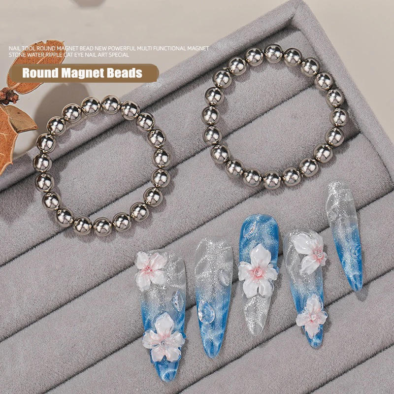 Description Picture 3 of itemRound Magnetic Bead Nail Art Multi-Functional Powerful Magnet Cube Stones for Water Wave Ripple Cat Eye Design Manicure Tools