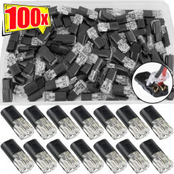 2 Pin Way Plug Wire Cable Snap Connectors Waterproof Electric Wire Double-Wire Plug-In Connector Locking Buckles Cable Clamps