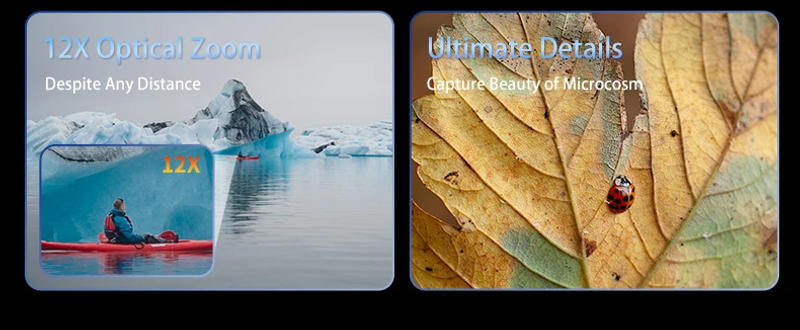 Description Picture 4 of itemOrdro 12X Optical Zoom Digital Camera Photo Video Camcorder 4K P Auto/Manual with Focus LED Flash Vlog Camara 2024 New Arrivals