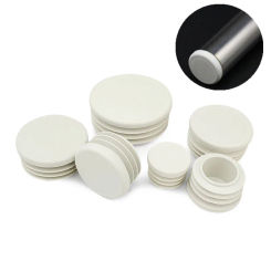 4pcs Plastic tube end caps 25mm Round steel pipe plug chair leg Cover table foot socks floor protector pads furniture parts