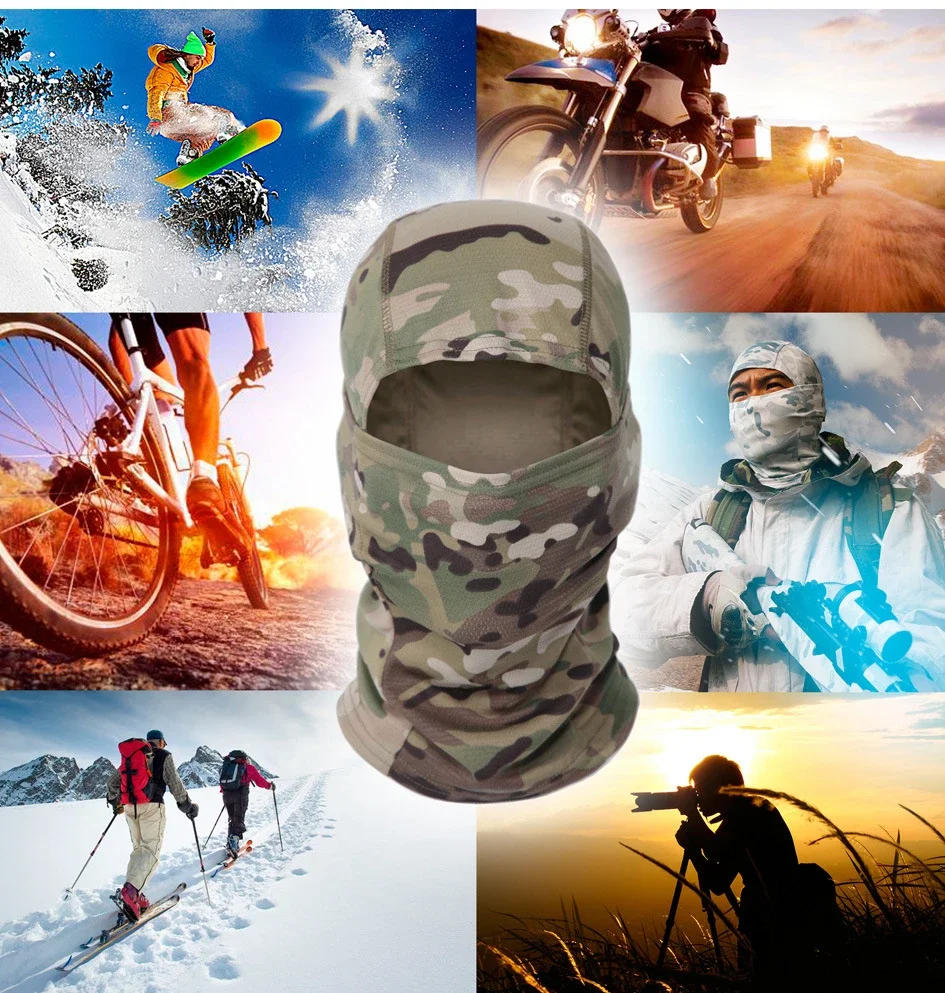Description Picture 3 of itemCamouflage Balaclava Full Face Mask Ski Bike Cycling Hunting Head Cover Scarf Airsoft Cap Men