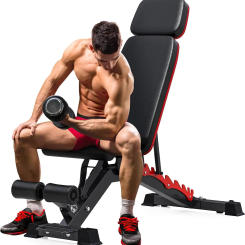 800/1200LBS Adjustable Weight Bench for Home Gym Workout Bench Press for Full Body Strength Training, Extended Headrest