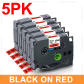 Black on Red-5PK
