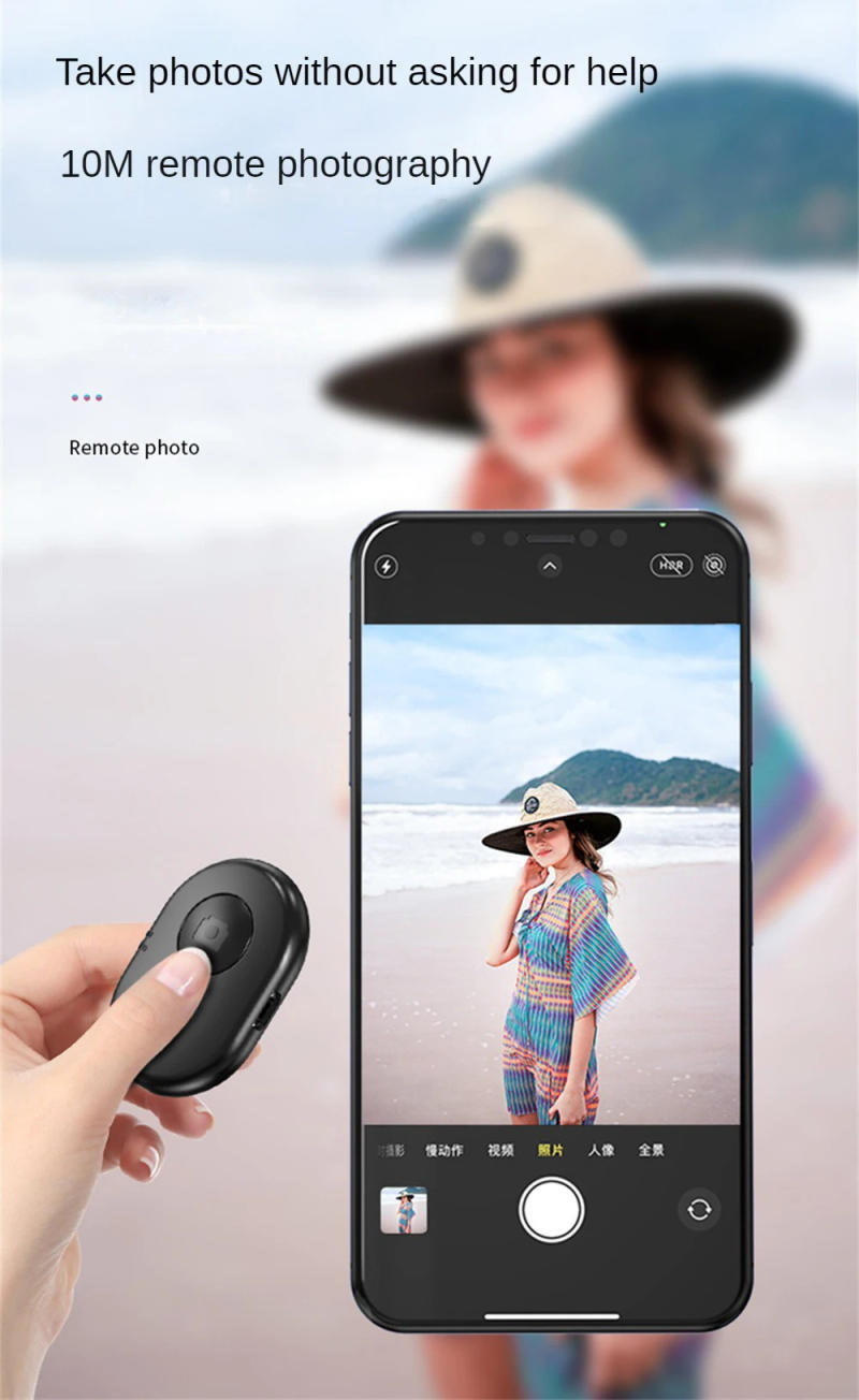 Description Picture 3 of itemRechargeable bluetooth-compatible Self-timer Selfie Stick Shutter Release Wireless Remote Controller Button for IOS Android