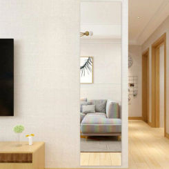 4* Wall Sticker  30cm Mirror Tile Wall Sticker Square Self Adhesive Room Decor Stick High-definition Smooth Mirror30*30cm*0.2mm