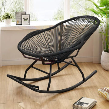 Rattan Living Room Homestay Chaise Lounge Simple Front Desk Cafe Casual Rocking Chairs Creative Dormitory Study Villa Recliner L