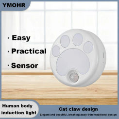 Motion Sensor Wall Lamp USB Rechargeable Wardrobe Light Sconces LED Emergency Night Light Baby  Room Decoration Bathroom Vanity