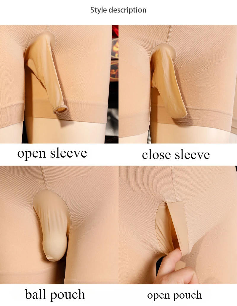 Description Picture 2 of itemMen Long Johns Thermal Underwear Autumn Winter Bottom Long Pants 300D Pantyhose Shaping Tights Transgender Gay Man Leggings