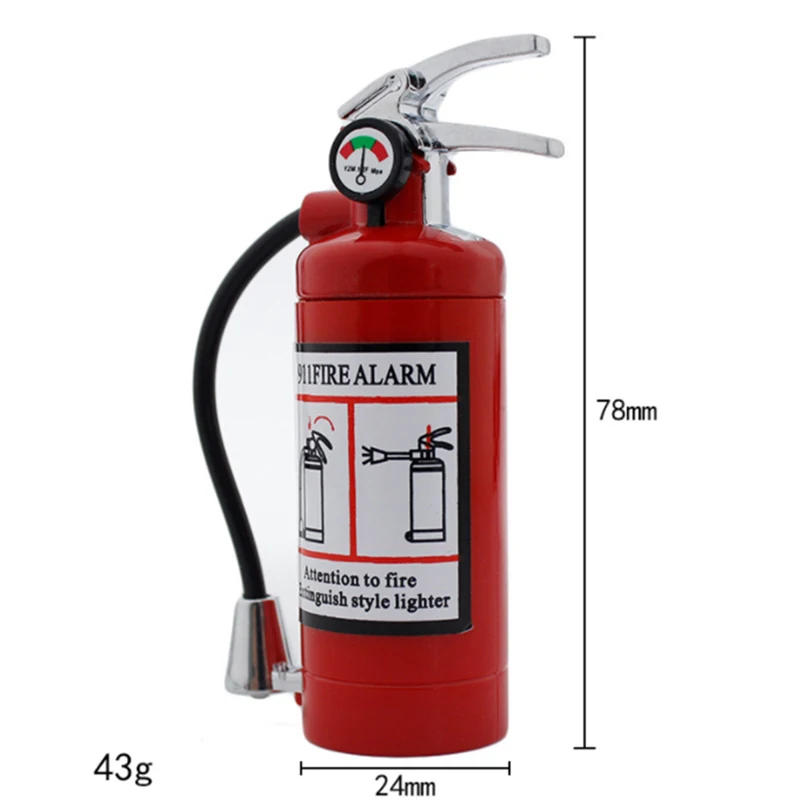 Description Picture 2 of itemFire Extinguisher Torch Lighter Flash Light Free Fire Butane Gas Cigar Cigarette Lighters Creative Smoking Accessories Nice Gift