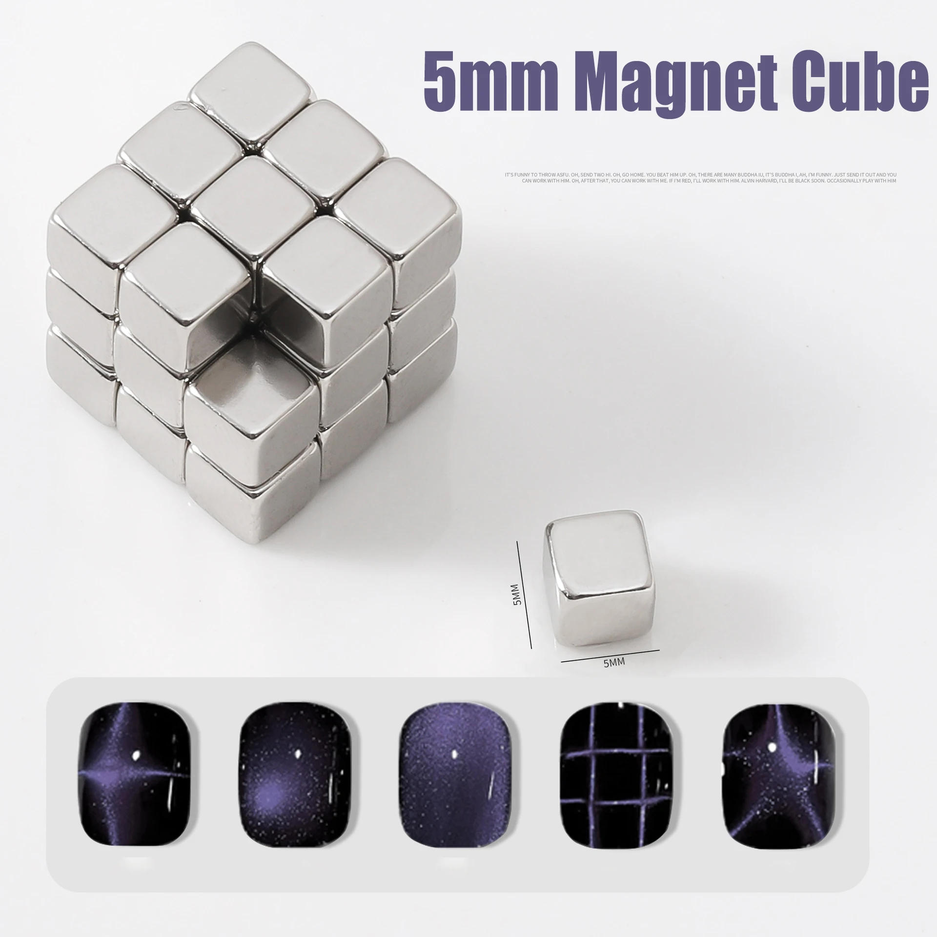 Description Picture 6 of itemRound Magnetic Bead Nail Art Multi-Functional Powerful Magnet Cube Stones for Water Wave Ripple Cat Eye Design Manicure Tools